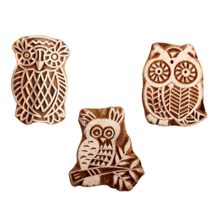 Set of 3 Piece New Mix Wooden Printing Block